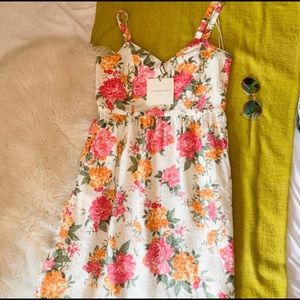 NWOT Cynthia Rowley floral Linen Dress